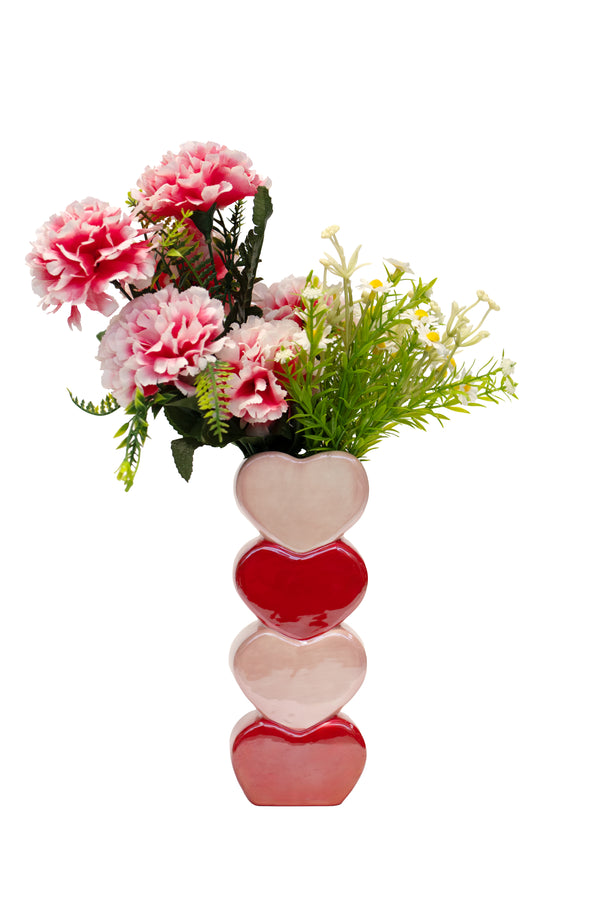 SWEET BLOOM VASE PINK & RED